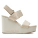 Calvin Klein Jeans Sandále Wedge Sandal Webbing In Mtl YW0YW01479 Écru