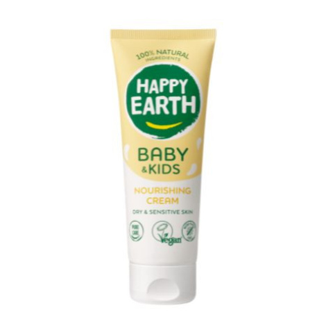 Prírodný baby & kids jemný a vyživujúci krém pre suchú a citlivú pokožku Happy Earth 75ml