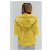 Žltá plyšová bunda s kapucňou (2019) Žlutá