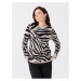 LC Waikiki Women's Crew Neck Printed Long Sleeve Knitwear Sweater