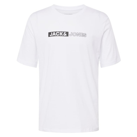 JACK & JONES Tričko  čierna / biela