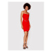 Rinascimento Koktejlové šaty CFC0109348003 Červená Slim Fit