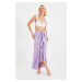 Trendyol Lilac Tie Ruffle Beach Skirt