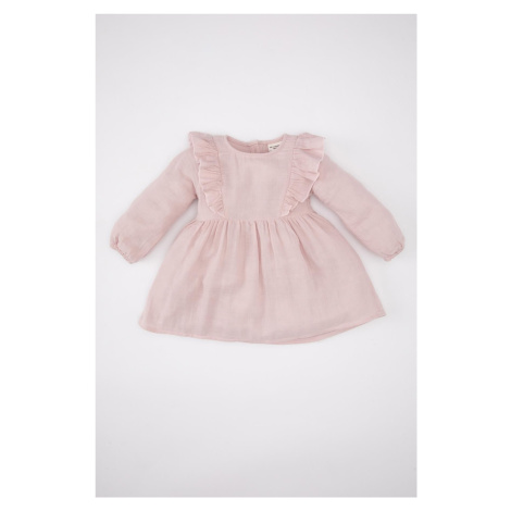 DEFACTO Baby Girl Long Sleeve Muslin Dress