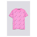 Tričko Karl Lagerfeld Aop Future Logo T-Shirt Ružová