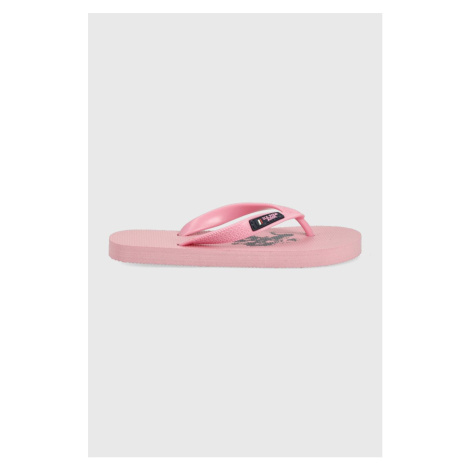 Detské žabky U.S. Polo Assn. ružová farba