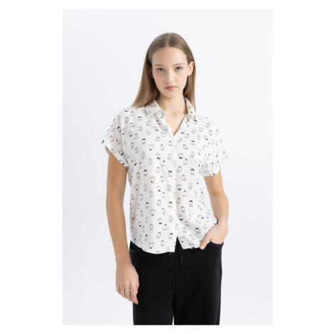 DEFACTO Cool Patterned Short Sleeve Shirt