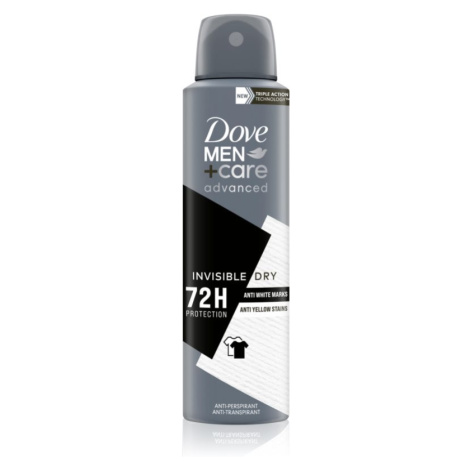 Dove Men+Care Antiperspirant antiperspirant proti bielym a žltým škvrnám 72h Invisibile Dry