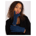 Dark blue insulated women's gloves