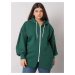 TMAVOZELENÁ BASIC MIKINA ELLA SO ZAPÍNANÍM NA ZIPS RV-BL-7282.22P-DARK GREEN