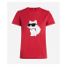 Tričko Karl Lagerfeld Ikonik 2.0 Choupette T-Shirt Červená