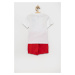 Detská bavlnená súprava adidas Originals HE4659 červená farba