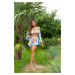 Sexy Sommer Set- Crop Top Und Shorts blue Einheitsgroesse