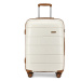 Biely prémiový plastový kufor s TSA zámkom &quot;Majesty&quot; - veľ. M, L, XL