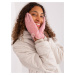 Light pink winter gloves with insulation
