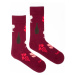 Bordové vzorované ponožky Víno