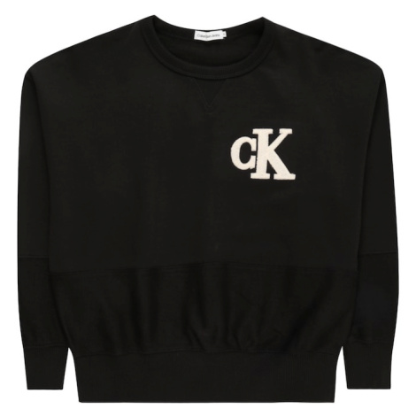 Calvin Klein Jeans Mikina  krémová / čierna