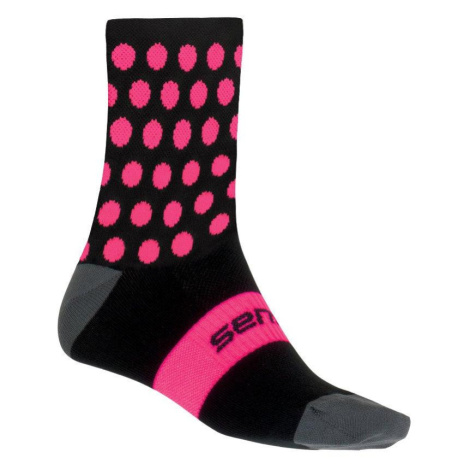 Sensor Ponožky Dots černá/růžová