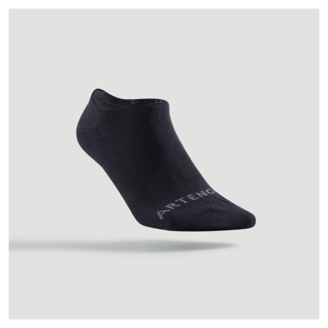 Športové ponožky RS160 nízke 3 páry čierne a sivé ARTENGO