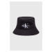 Bavlnený klobúk Calvin Klein Jeans čierna farba, bavlnený, K60K611029
