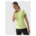 Women's Sports T-Shirt made of 4F recycled materials - light yellow