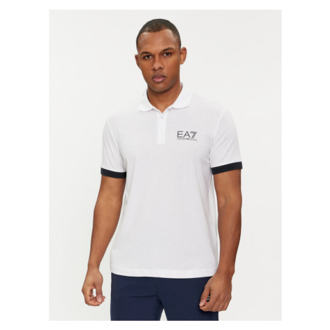 EA7 Emporio Armani Polokošeľa 3DPF03 PJ02Z 1100 Biela Regular Fit