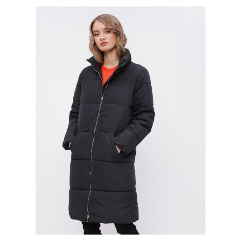 Čierny zimný prešívaný kabát Jacqueline de Yong Erica