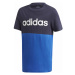 adidas YB LINEAR COLORBLOCK TEE Juniorské tričko, modrá, veľkosť