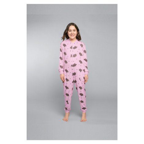 Pumba Children's Jumpsuit with Long Sleeves, Long Pants - Wild Pink Italian Fashion