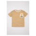 DEFACTO Baby Boy Crew Neck Striped Short Sleeve T-Shirt