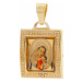 Medailón Panny Márie s dieťaťom zo žltého zlata