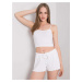 RUE PARIS Biely crop top