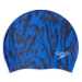 Speedo long hair cap printed tmavo modrá