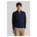 SVETER GANT COTTON PIQUE HALFZIP EVENING BLUE