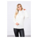 ecru sweater with high neckline