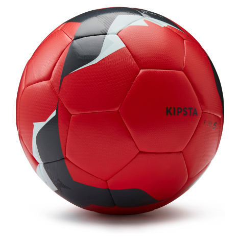Futbalová lopta F500 Hybride veľkosť 5 sneh a hmla červená KIPSTA