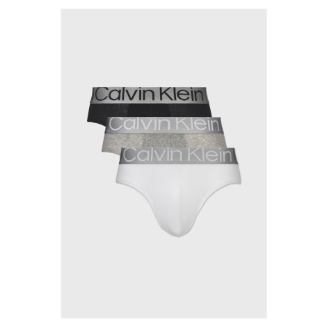 3 PACK Slipy Calvin Klein Steel Cotton