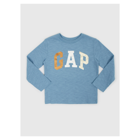 Modré chlapčenské tričko s metalickým logom GAP