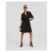 Šaty Karl Lagerfeld Wrap Dress Black