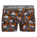 JACK & JONES Boxerky 'JACHugo Skulls'  tmavomodrá / jedľová / oranžová / biela