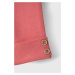 Bavlnené legíny pre bábätká United Colors of Benetton ružová farba, jednofarebné