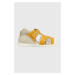 Detské kožené sandále Biomecanics žltá farba