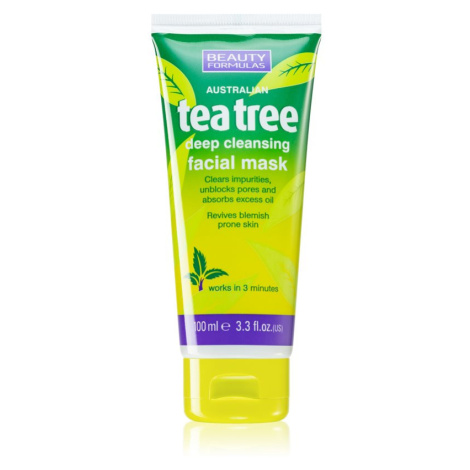 Beauty Formulas Tea Tree hĺbkovo čistiaca maska