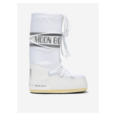 Biele dámske snehule Moon Boot Icon Nylon