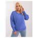 Lilac women's plus-size sweatshirt with cuffs