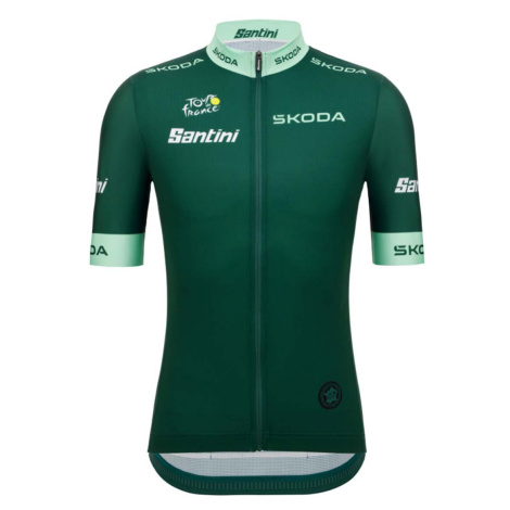SANTINI Cyklistický dres s krátkym rukávom - TOUR DE FRANCE - zelená