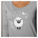 Nočná košeľa s dlhými rukávmi s potlačou ovečky