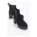 LuviShoes Aback Women's Black Suede Boots