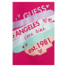 Tričko s dlhým rukávom pre bábätká Guess ružová farba