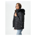 Koton Short Puffer Jacket with Belt and Removable Hood